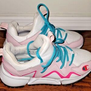 Champion Ripple Sneakers Pink and Blue Barbie Core Colors Women's Size 10